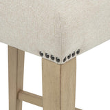 Naser Parsons Dining Side Chair Beige and Light Oak (Set of 2) | Beige | Light Beige / Light Oak | 115482LTO