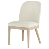 Solano Upholstered Dining Side Chair Beige (Set of 2) | Brown | Weathered Mango | 115502