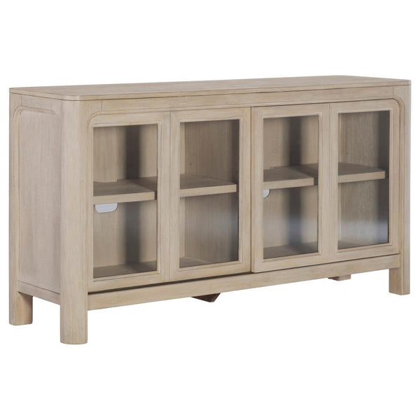 Solano Sliding Door Dining Sideboard Server Weathered Mango