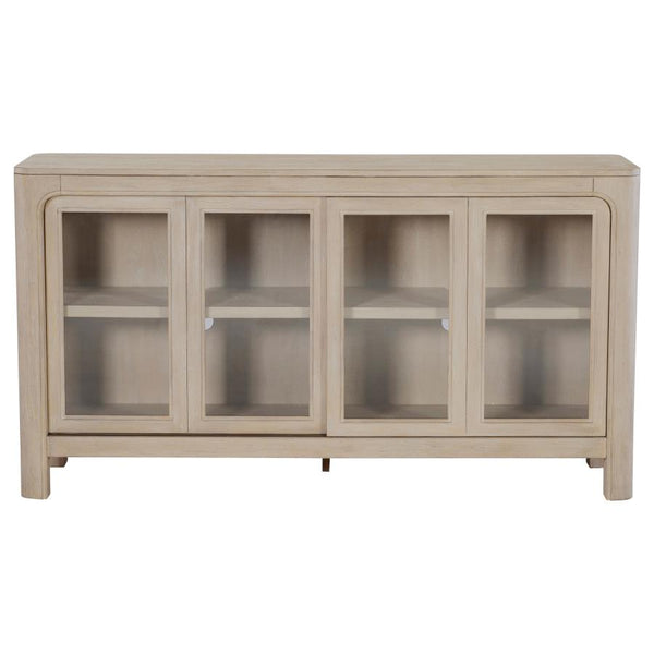 Solano Sliding Door Dining Sideboard Server Weathered Mango