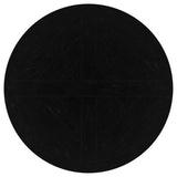 Florence Round 60-inch Pedestal Base Dining Table Black | King | Black | Distressed Black | 115530