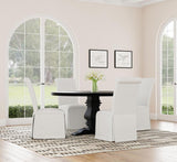 Florence Round 60-inch Pedestal Base Dining Table Black | King | Black | Distressed Black | 115530