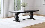 Florence 126-inch Extension Dining Table Distressed Black | King | Black | Distressed Black | 115531
