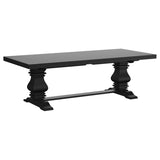 Florence 126-inch Extension Dining Table Distressed Black | King | Black | Distressed Black | 115531