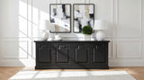 Florence 4-door Dining Sideboard Buffet Distressed Black | Full | Black | Distressed Black | 115535