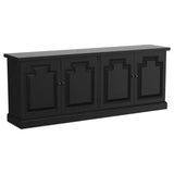 Florence 4-door Dining Sideboard Buffet Distressed Black | Full | Black | Distressed Black | 115535