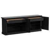 Florence 4-door Dining Sideboard Buffet Distressed Black | Full | Black | Distressed Black | 115535