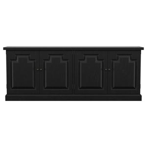 Florence 4-door Dining Sideboard Buffet Distressed Black