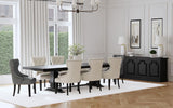 Florence 4-door Dining Sideboard Buffet Distressed Black | Full | Black | Distressed Black | 115535