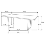 Bradshaw 80-inch Live Edge Wood Dining Table Natural Acacia | King | Brown | Natural Acacia | 115541