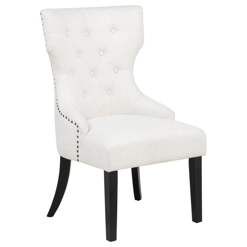 Baney Fabric Upholstered Dining Side Chair Cream and Black