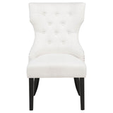 Baney Fabric Upholstered Dining Side Chair Cream and Black | Beige | Cream / Black | 115572
