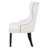Baney Fabric Upholstered Dining Side Chair Cream and Black | Beige | Cream / Black | 115572