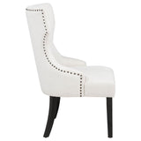 Baney Fabric Upholstered Dining Side Chair Cream and Black | Beige | Cream / Black | 115572