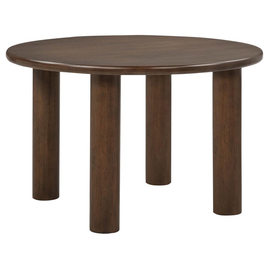 Faulkner 48-inch Round Wood Dining Table Brown Oak | Brown | Brown Oak | 115600