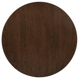 Faulkner 48-inch Round Wood Dining Table Brown Oak | Brown | Brown Oak | 115600