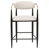 Tina Fabric Upholstered Counter Chair Beige (Set of 2) | Beige | 121184