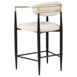 Tina Fabric Upholstered Counter Chair Beige (Set of 2) | Beige | 121184