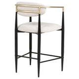 Tina Fabric Upholstered Counter Chair Beige (Set of 2) | Beige | 121184