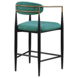 Tina Fabric Upholstered Counter Chair Green (Set of 2) | Green | 121185