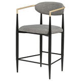 Tina Fabric Upholstered Counter Chair Grey (Set of 2) | Grey | 121186