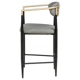 Tina Fabric Upholstered Counter Chair Grey (Set of 2) | Grey | 121186