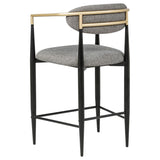 Tina Fabric Upholstered Counter Chair Grey (Set of 2) | Grey | 121186