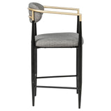 Tina Fabric Upholstered Counter Chair Grey (Set of 2) | Grey | 121186