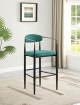Tina Fabric Upholstered Bar Chair Green (Set of 2) | Green | 121188