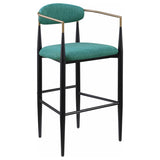 Tina Fabric Upholstered Bar Chair Green (Set of 2) | Green | 121188