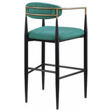 Tina Fabric Upholstered Bar Chair Green (Set of 2) | Green | 121188