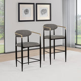 Tina Fabric Upholstered Bar Chair Grey (Set of 2) | Grey | 121189