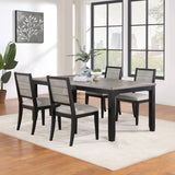 Elodie 5-piece Rectangular Extension Leaf Dining Set Black | Black | 121221-S5
