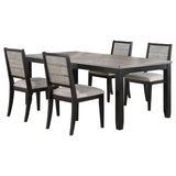 Elodie 5-piece Rectangular Extension Leaf Dining Set Black | Black | 121221-S5