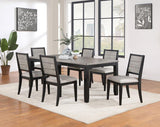 Elodie 7-piece Rectangular Extension Leaf Dining Set Black | Black | 121221-S7