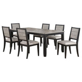Elodie 7-piece Rectangular Extension Leaf Dining Set Black | Black | 121221-S7
