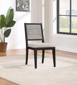 Elodie Wood Dining Side Chair Grey and Black (Set of 2) | Grey | Black | 121222