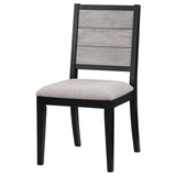 Elodie Wood Dining Side Chair Grey and Black (Set of 2) | Grey | Black | 121222