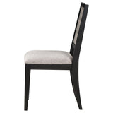 Elodie Wood Dining Side Chair Grey and Black (Set of 2) | Grey | Black | 121222