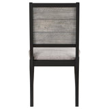 Elodie Wood Dining Side Chair Grey and Black (Set of 2) | Grey | Black | 121222