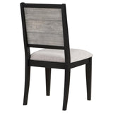 Elodie Wood Dining Side Chair Grey and Black (Set of 2) | Grey | Black | 121222