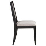 Elodie Wood Dining Side Chair Grey and Black (Set of 2) | Grey | Black | 121222