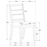 Elodie Wood Dining Side Chair Grey and Black (Set of 2) | Grey | Black | 121222