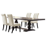 Phelps 5-piece Rectangular Dining Table Set Distressed Noir | Black | Distressed Noir / Beige / Smokey Black | 121231-S5