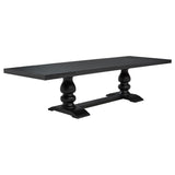 Phelps 9-piece Rectangular Dining Table Set Distressed Noir | Black | Tan / Distressed Noir | 121231-S9C