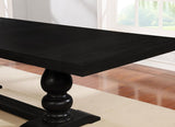 Phelps 123-inch Extension Leaf Dining Table Distressed Noir | Black | Distressed Noir | 121231