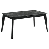 Crestmont 78-inch Extension Dining Table Black Faux Marble | King | Black | Black Faux Marble | 121251
