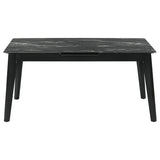 Crestmont 78-inch Extension Dining Table Black Faux Marble | King | Black | Black Faux Marble | 121251