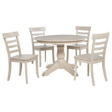 Orrison 5-piece Oval 62-inch Extension Leaf Dining Set Linen | Beige | Linen | 121261-S5