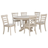 Orrison 7-piece Oval 62-inch Extension Leaf Dining Set Linen | Beige | Linen | 121261-S7